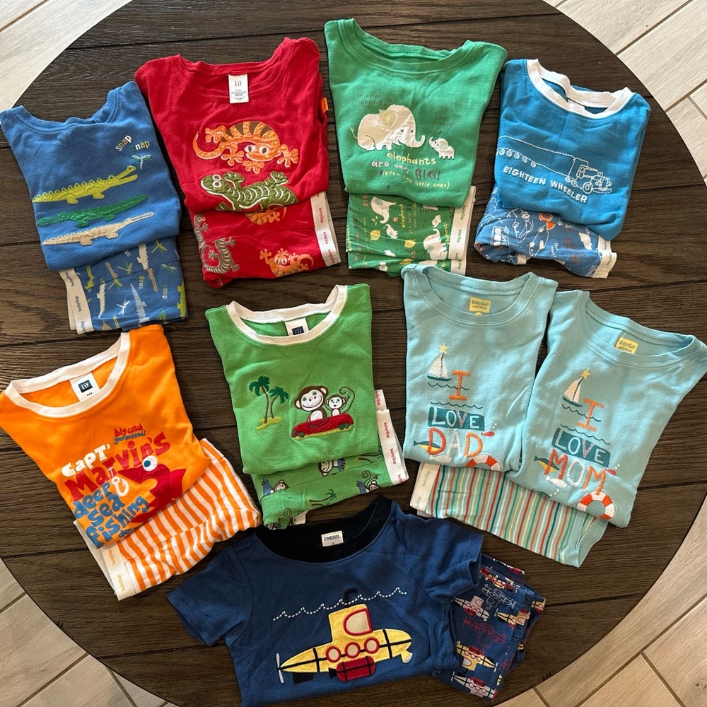 HUGE Lot of Baby GAP Boys Shortie Pajama Sets PJs Size 3 Years Gymboree
